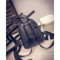 Korean Style Fashion Women Backpack Skull Pattern Leather Backpack